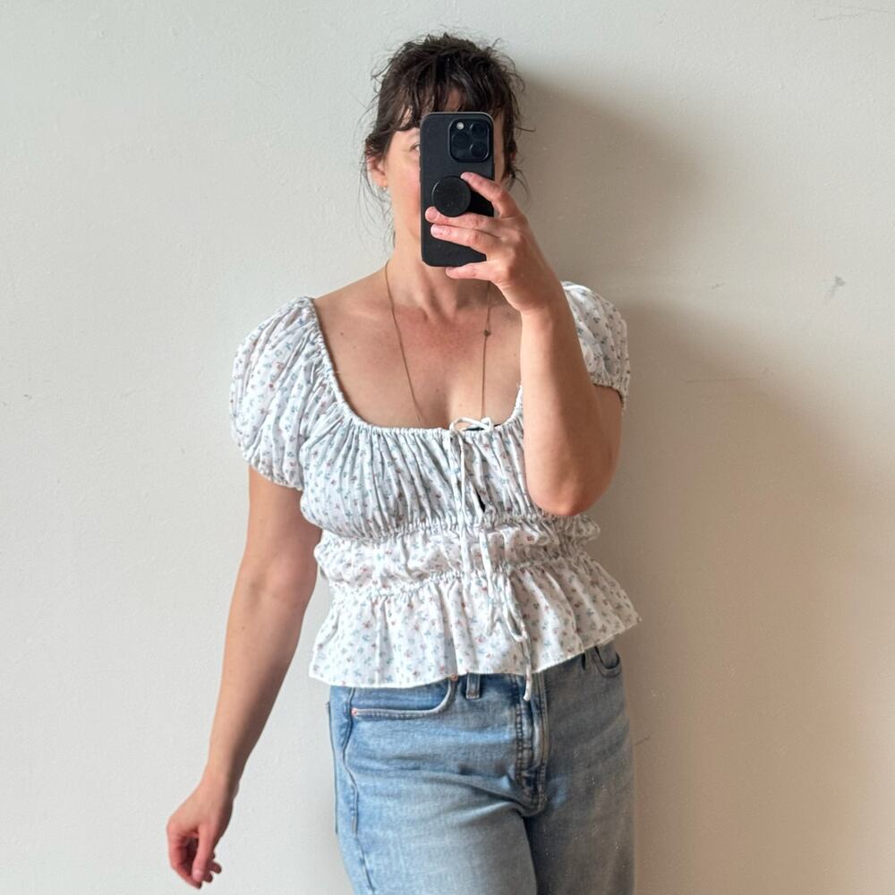 DÔEN Addie Top in Spring Parc Monceau - XL - Excellent Condition